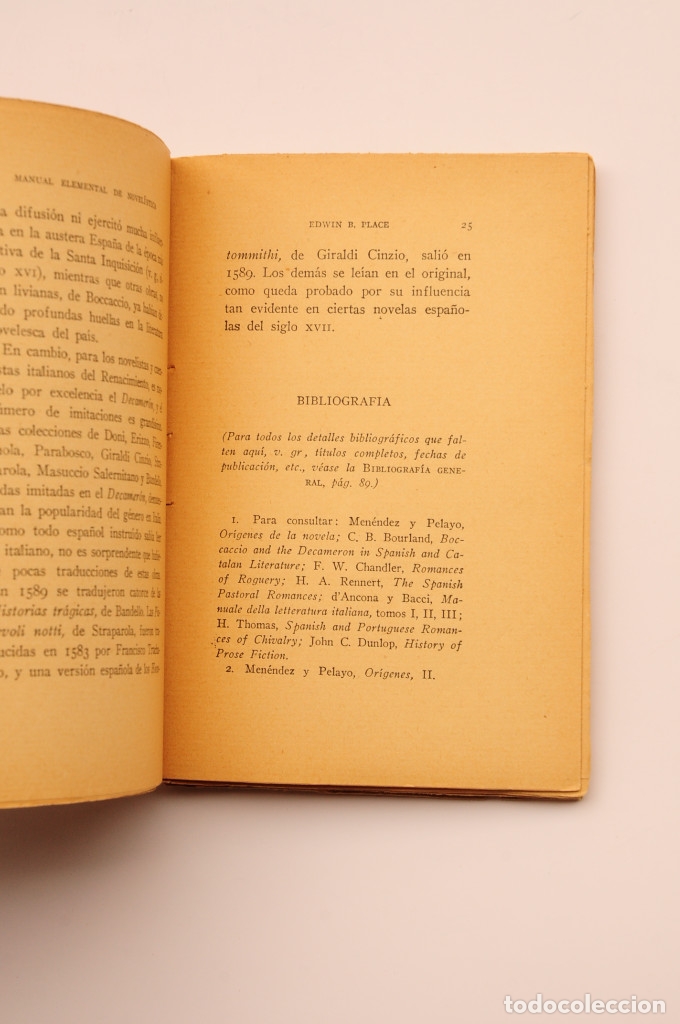 Libros: Manual elemental de novel&iacute;stica espa&ntilde;ola - PLACE, Edwin - Foto 3