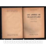 Libros: LOS AMORES DE SHAKESPEARE - Brophy,John - Foto 1