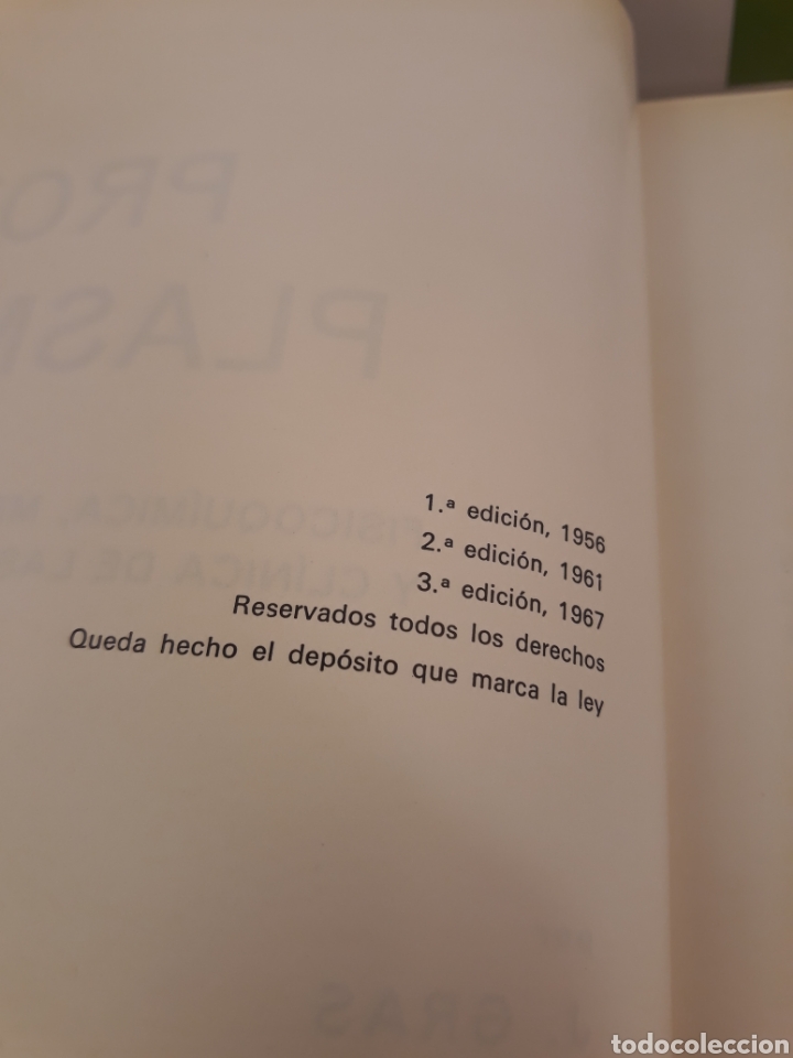Libros: J.Gras. Proteinas plasmaticas. editorial jims. - Foto 4