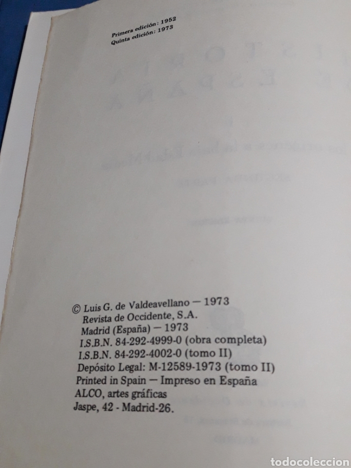 Libros: HISTORIA DE ESPA&Ntilde;A 5 EDICION 1973 - Foto 3