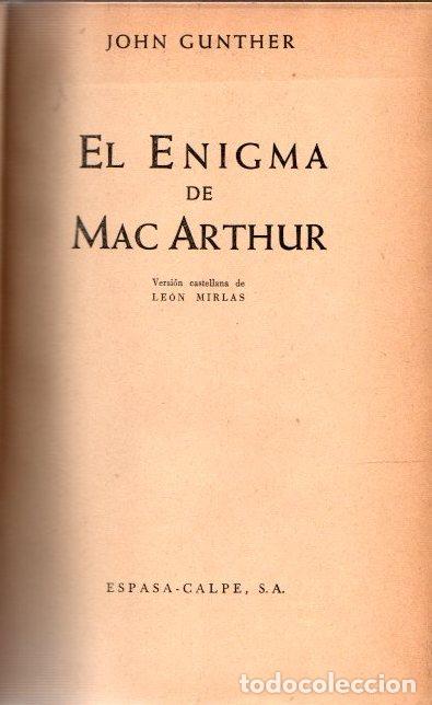 Libros: El enigma de Mac Arthur - Gunther, John - Foto 1