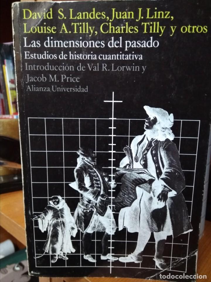 Libros: Las dimensiones del pasado, estudios de historia cuantitativa, Landes, Linz, Tilly y otros