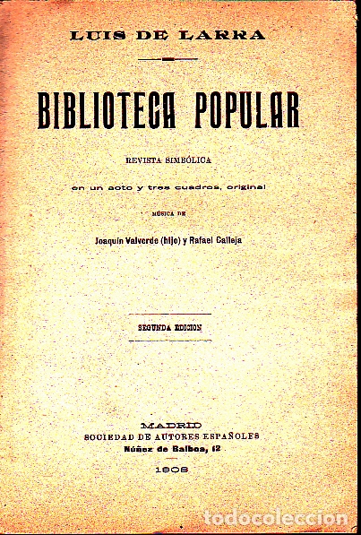 Libros: BIBLIOTECA POPULAR. - LARRA, Luis de. - Foto 1
