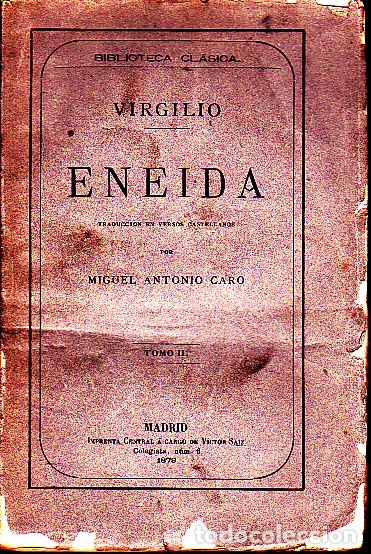Libros: ENEIDA. TOMO II. - VIRGILIO MARON, Publio. - Foto 1
