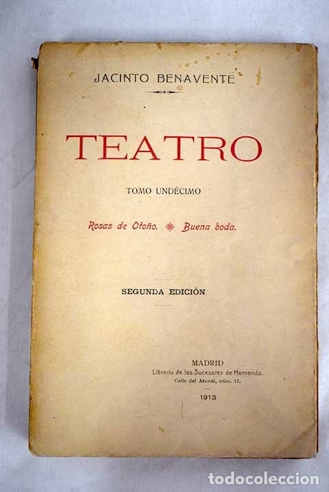 Libros: Teatro, tomo und&eacute;cimo.- Benavente, Jacinto - Foto 1