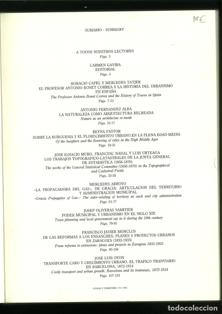 Libros: CIUDAD Y TERRITORIO 94. HOMENAJE A ANTONIO BONET CORREA - Foto 2