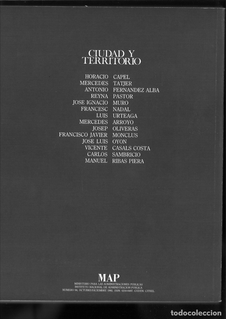 Libros: CIUDAD Y TERRITORIO 94. HOMENAJE A ANTONIO BONET CORREA - Foto 3