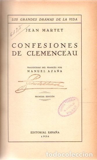 Libros: Confesiones de Clemenceau - Martet, Jean - Foto 1