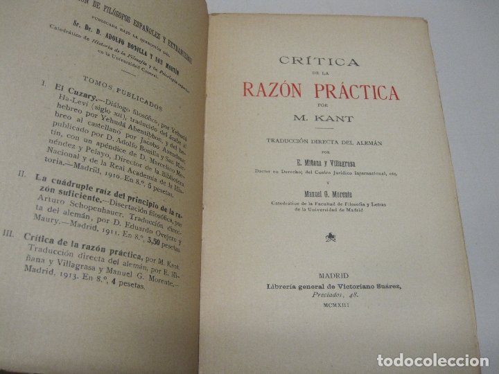 Libros: CRITICA DE LA RAZON PRACTICA, 1 PARTE - KANT, M. - Foto 4