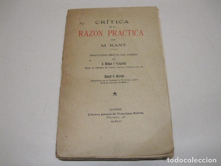 Libros: CRITICA DE LA RAZON PRACTICA, 1 PARTE - KANT, M. - Foto 1