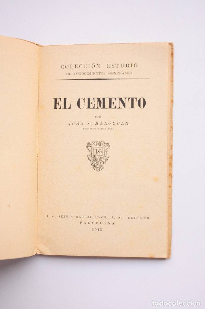 Libros: El cemento - MALUQUER, Juan J. - Foto 2