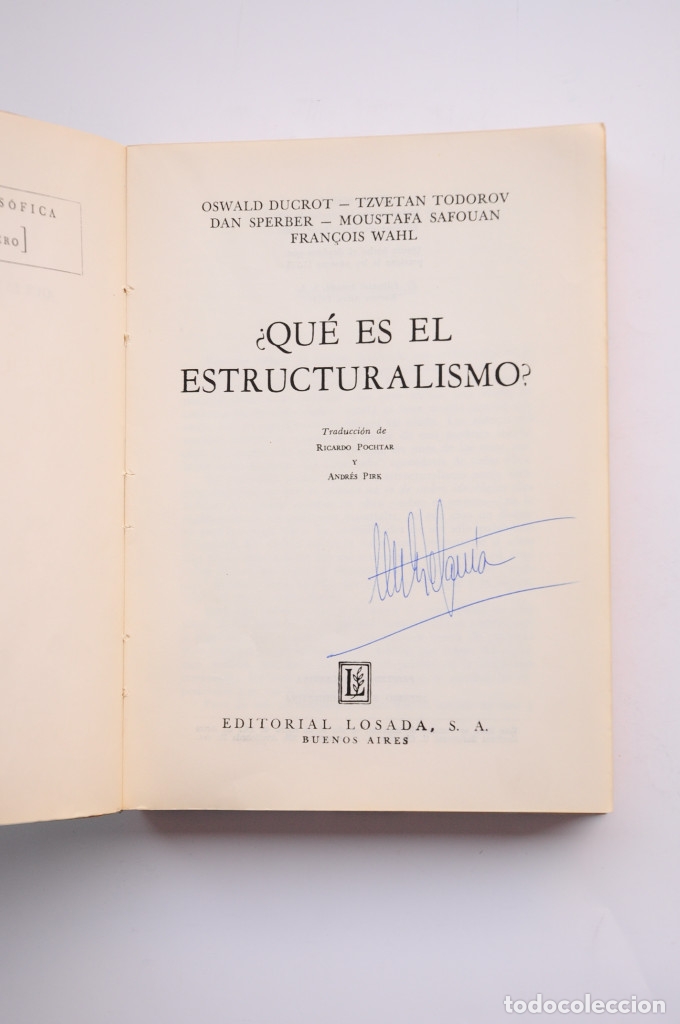 Libros: &iquest;Qu&eacute; es el estructuralismo? - DUCROT, Oswald, et al. - Foto 2