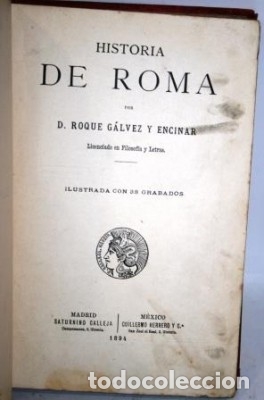 Libros: HISTORIA DE ROMA - G&Aacute;LVEZ Y ENCINAR, Roque - Foto 2