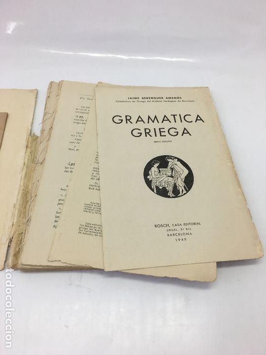 Libros: GRAMATICA GRIEGA, JAIME BERENGUER AMEN&Oacute;S, 6&ordf; EDIC. BOSCH  EDITORIAL, 1949  CON PROGRAMA DEL CURSO - Foto 2