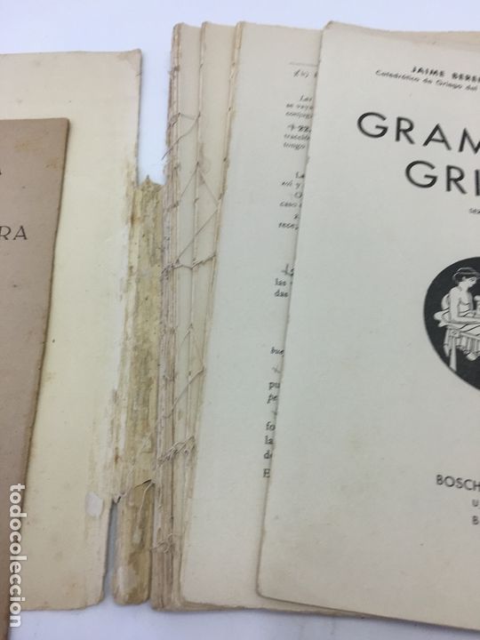 Libros: GRAMATICA GRIEGA, JAIME BERENGUER AMEN&Oacute;S, 6&ordf; EDIC. BOSCH  EDITORIAL, 1949  CON PROGRAMA DEL CURSO - Foto 4
