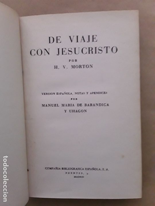 Libros: De viaje con jesucristo,h.v.morton,1955 - Foto 2