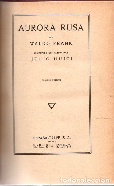 Libros: Aurora rusa - Frank, Waldo - Foto 1
