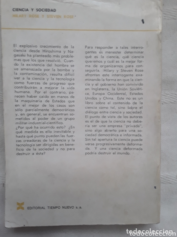 Libros: Ciencia y sociedad - Hilary & Steven Rose - Foto 2