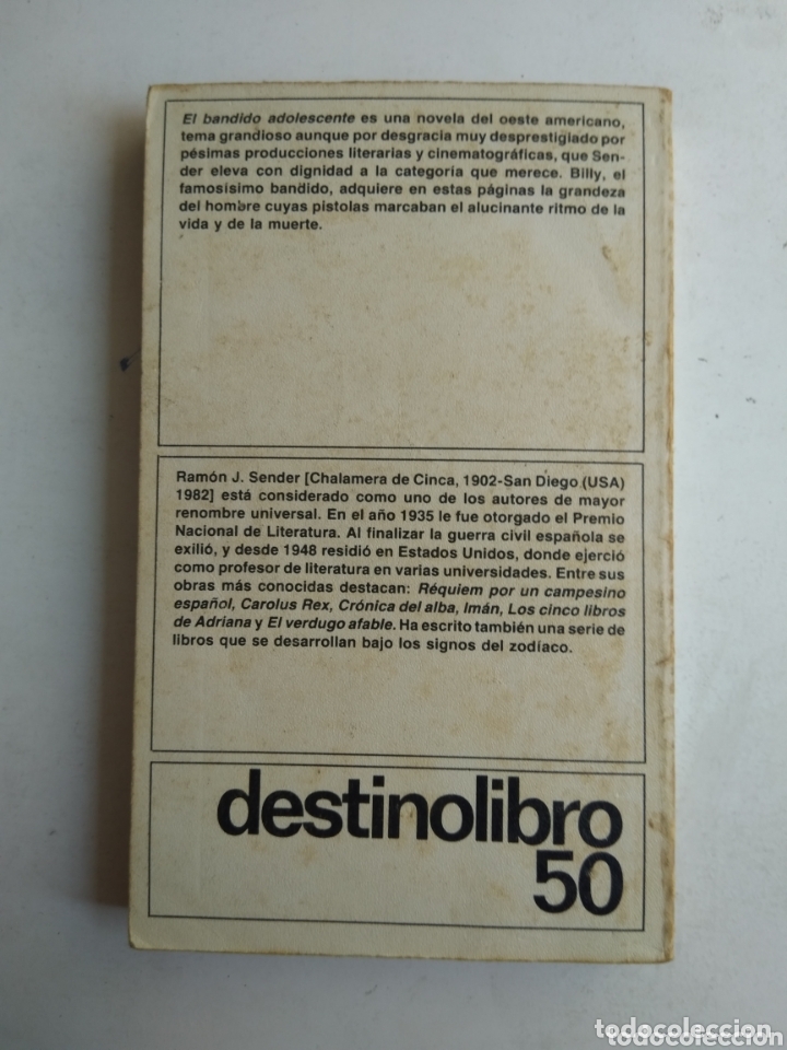 Libros: EL BANDIDO ADOLESCENTES/RAMON J. SENDER - Foto 2