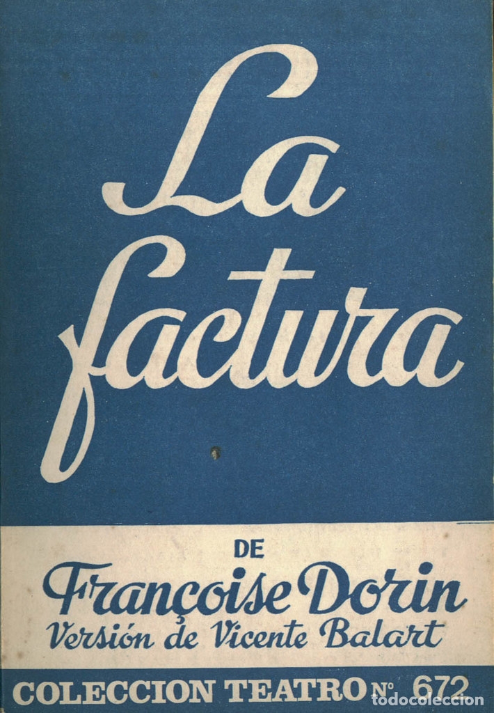 Libros: LA FACTURA - FRANCISCO DORIN - Foto 1