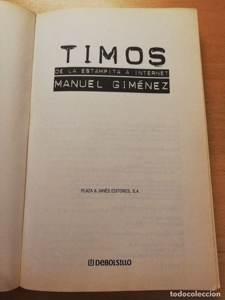 Libros: TIMOS. DE LA ESTAMPITA A INTERNET (MANUEL GIM&Eacute;NEZ) PLAZA & JAN&Eacute;S - Foto 2