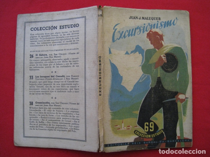 Libros: EXCURSIONISMO - JUAN J. MALUQUER - EDITORIAL SEIX BARRAL 1949. - Foto 5