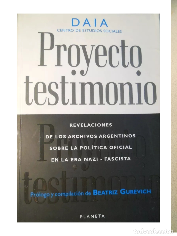Libri di seconda mano: Gurevich Beatriz - Proyecto testimonio. 2 tomos DAIA