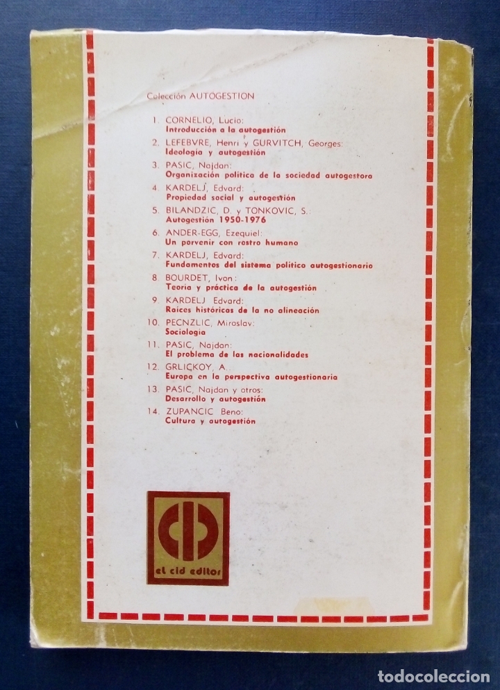 Libros: INTRODUCI&Oacute;N A LA AUTOGESTI&Oacute;N - LUCIO CORNELIO - CID 1978. - Foto 6