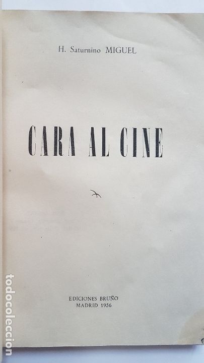 Libros: CARA AL CINE - H. SATURNINO MIGUEL - Foto 1