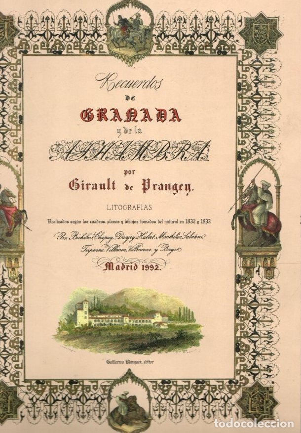 Libros: Recuerdos de Granada y de la Alhambra - Prangen, Girault de - Foto 1