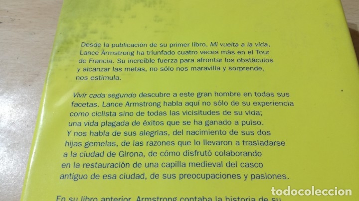 Libros: LANCE ARMSTRONG - VIVIR CADA SEGUNDO - 	 / 	I-103 - Foto 9