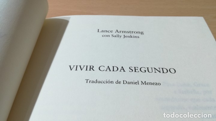 Libros: LANCE ARMSTRONG - VIVIR CADA SEGUNDO - 	 / 	I-103 - Foto 14