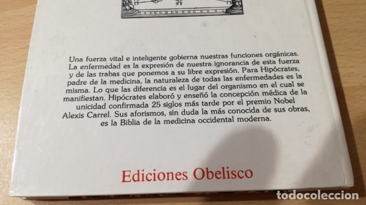 Libros: AFORISMOS - HIPOCRATES - OBELISCO	 / 	I-403 - Foto 3