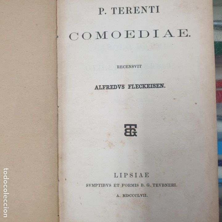 Libros: TERENTI COMOEDIAE 1857 - Foto 1