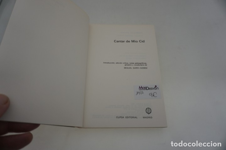 Libros: (6B) CANTAR DE MIO CID / CUPSA EDITORIAL 1977 - Foto 2