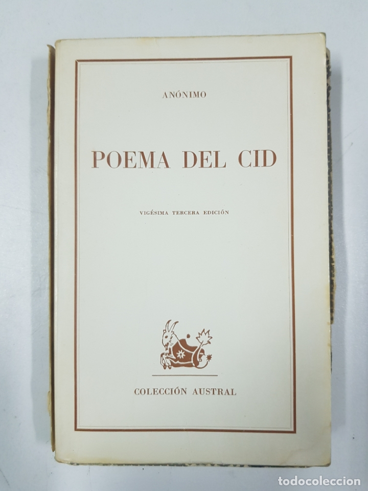 Libros: Poema del Mio Cid / An&oacute;nimo - Foto 1