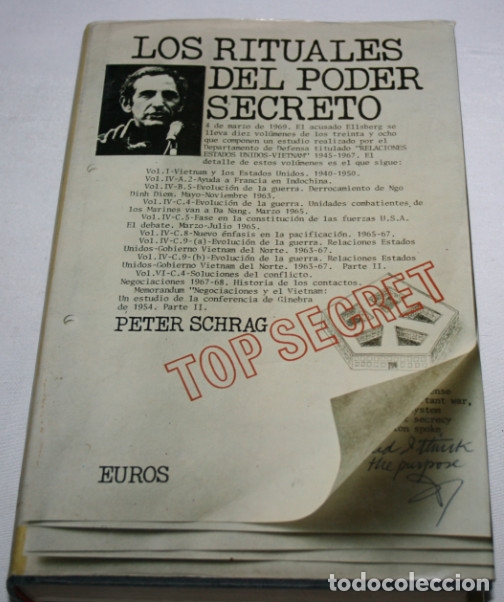 Libros: LOS RITUALES DEL PODER SECRETO, PETER SCHRAG, EUROS 1975, LIBRO - Foto 1