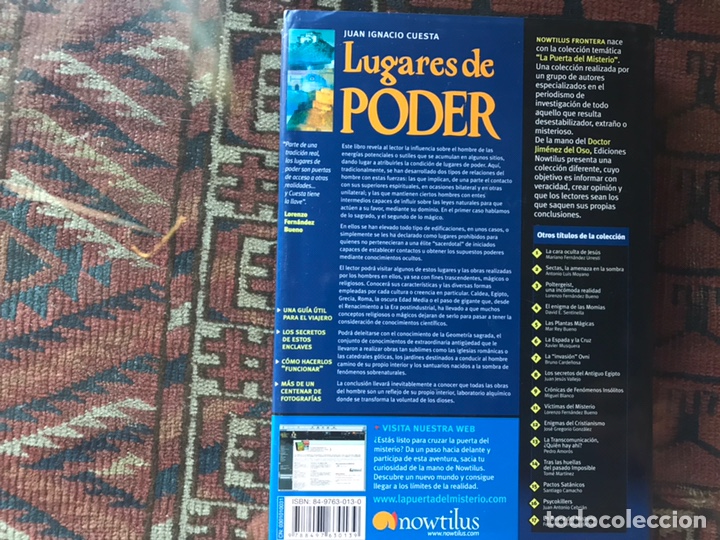 Libros: Lugares de poder. Juan Ignacio cuesta. Como nuevo - Foto 2