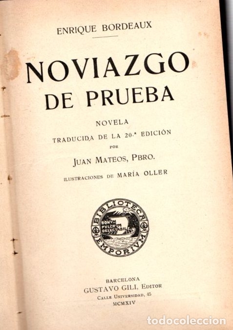 Libros: Noviazgo de prueba - Bordeaux, Enrique - Foto 1
