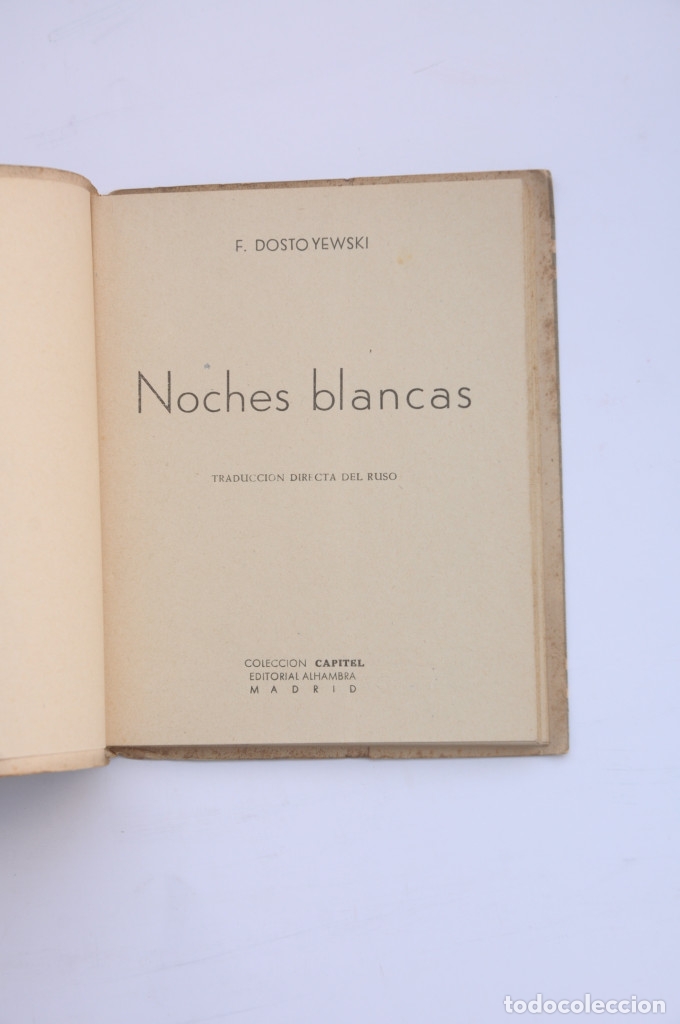 Libros: Noches blancas - DOSTOYEVSKI, Fedor Mikailovich - Foto 2