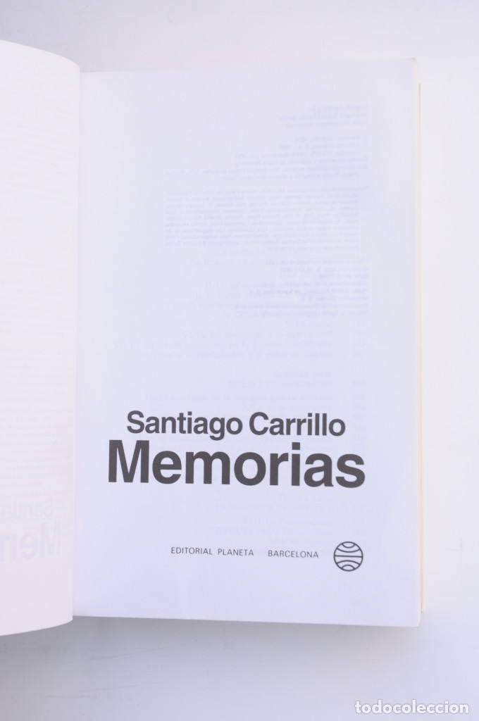 Libros: Santiago Carrillo. Memorias - CARRILLO, Santiago - Foto 2