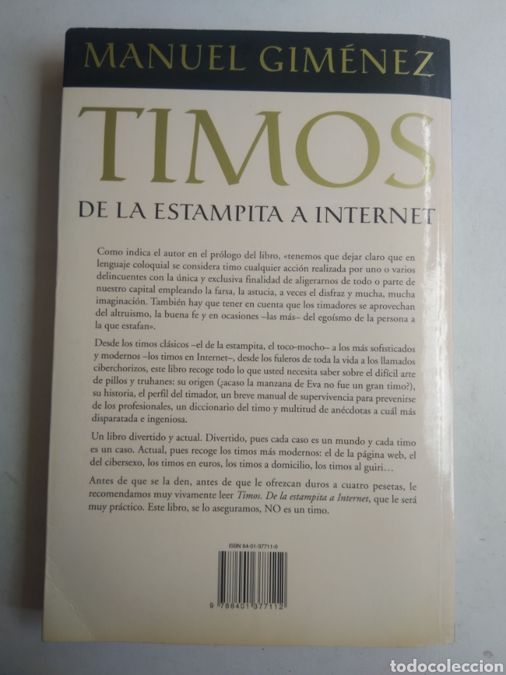 Libros: TIMOS DE LA ESTAMPITA A INTERNET/MANUEL GIM&Eacute;NEZ - Foto 2