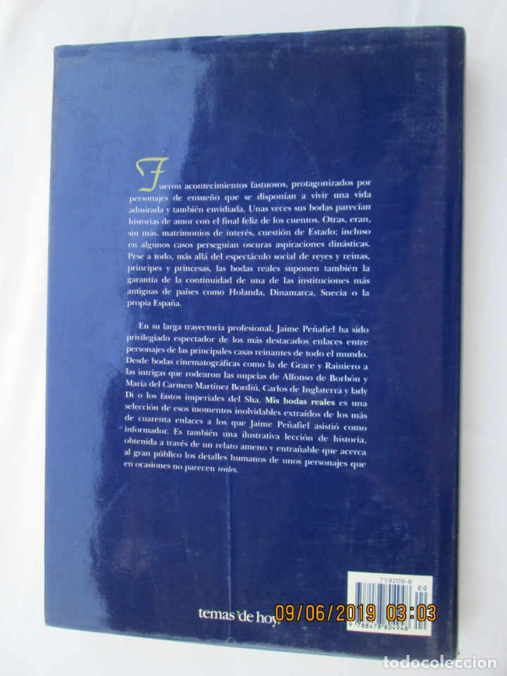 Libros: MIS BODAS REALES - JAIME PE&Ntilde;AFIEL - TEMAS DE HOY 1995. - Foto 4