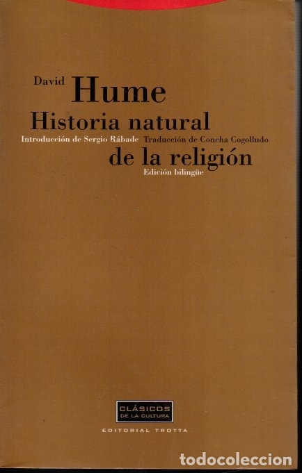 Libros: HISTORIA NATURAL DE LA RELIGION. - HUME, David. - Foto 1