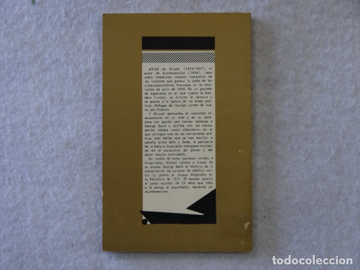 Libros: LORENZACCIO - ALFRED DE MUSSET - EDICIONES MK - 1982 - Foto 2