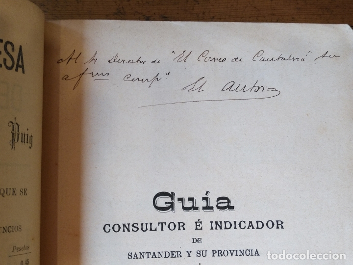 books: COLL y PUIG, Antonio M. - GU&Iacute;A CONSULTOR E INDICADOR DE SANTANDER Y SU PROVINCIA por... fundador y d