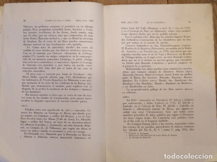 Libros: SOJO Y LOMBA, Ferm&iacute;n. - DE RE TOPON&Iacute;MICA. - Foto 2