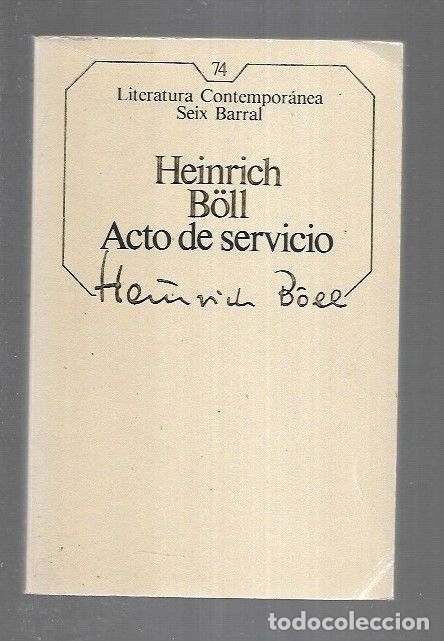 Libros: ACTO DE SERVICIO - BOLL, HEINRICH - Foto 3