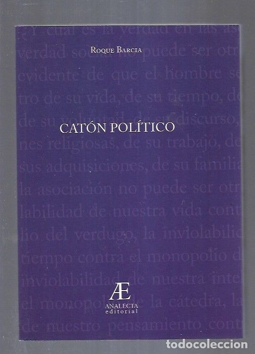 Libros: CATON POLITICO - BARCIA, ROQUE - Foto 1