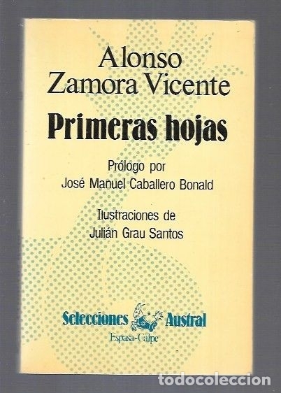 Libros: PRIMERAS HOJAS - ZAMORA VICENTE, ALONSO - Foto 1
